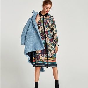 Zara Floral Dress With Contrasting Bow